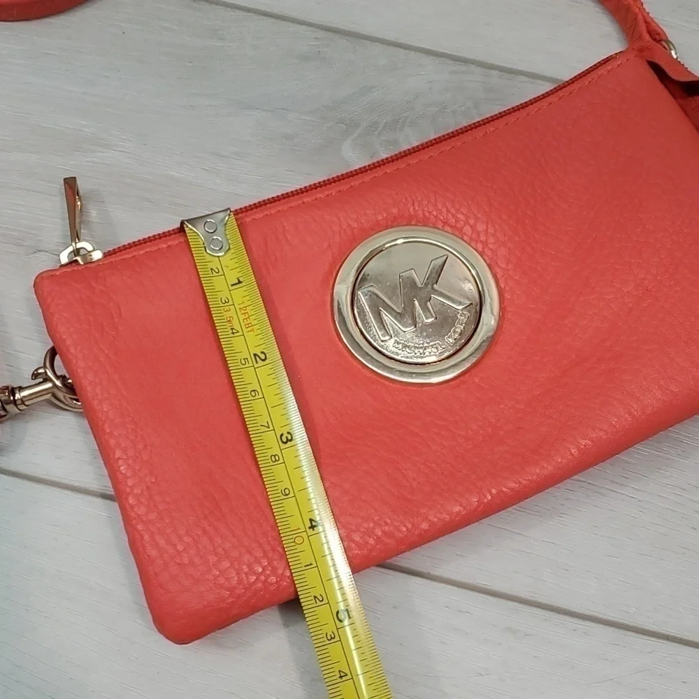 Michael Michael Red Womens Crossbody mini  Leather Bag Purse